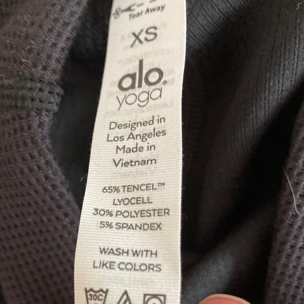 ALO XS High Waist Micro Waffle Leggings - Picture 2 of 7